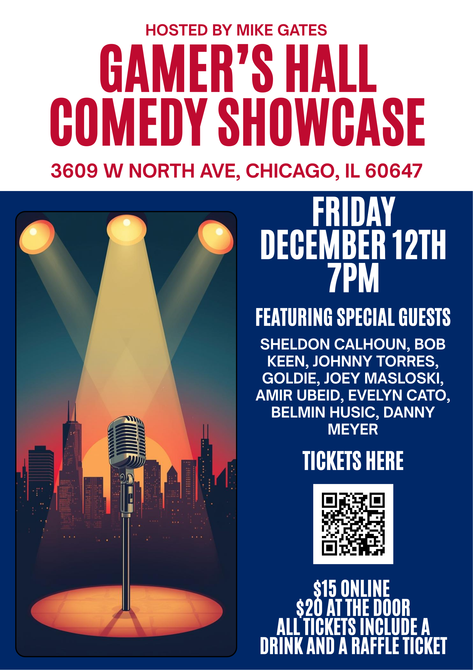 December 12th Comedy Showcase Flyer