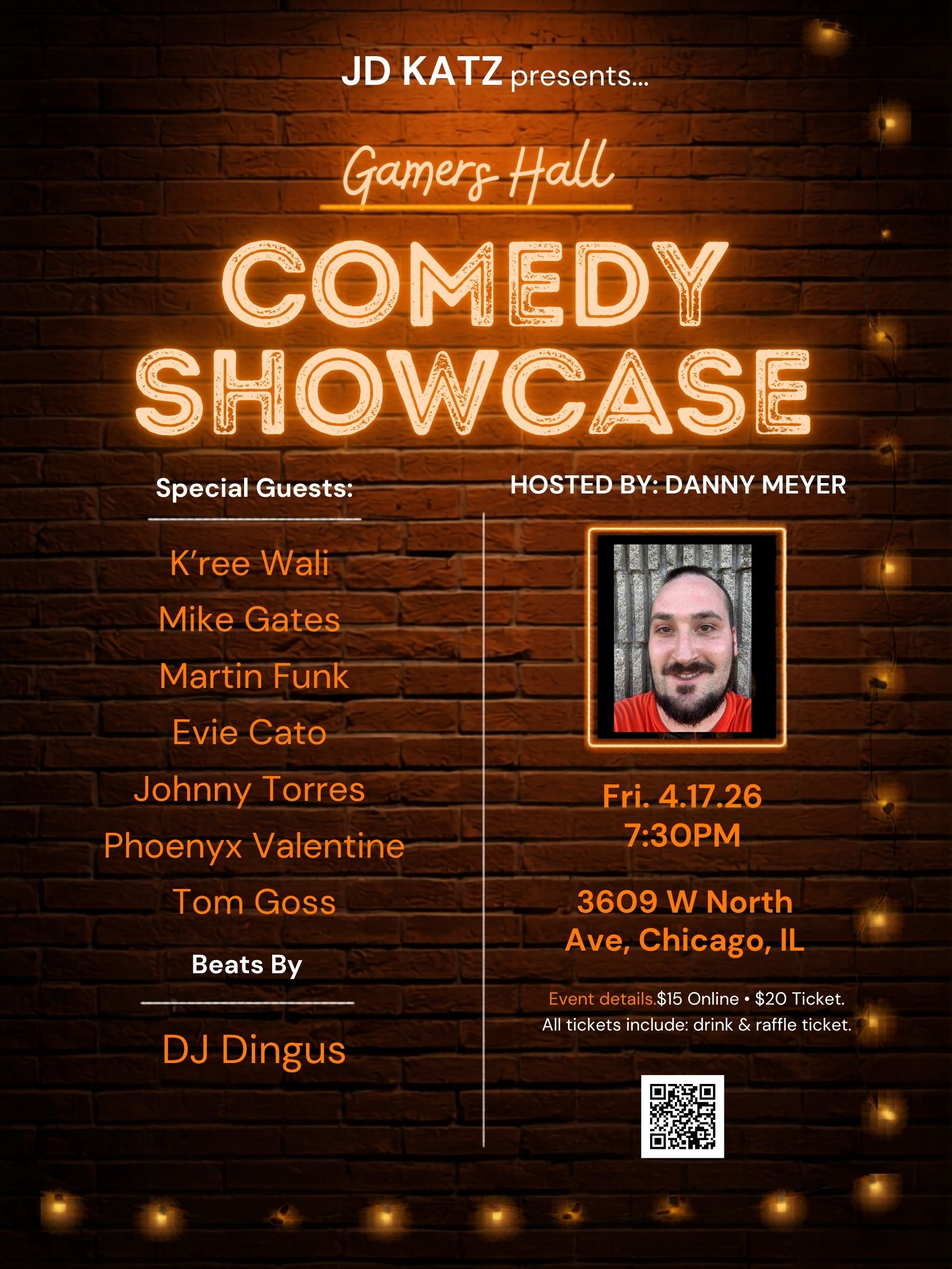 April 17th Comedy Showcase Flyer